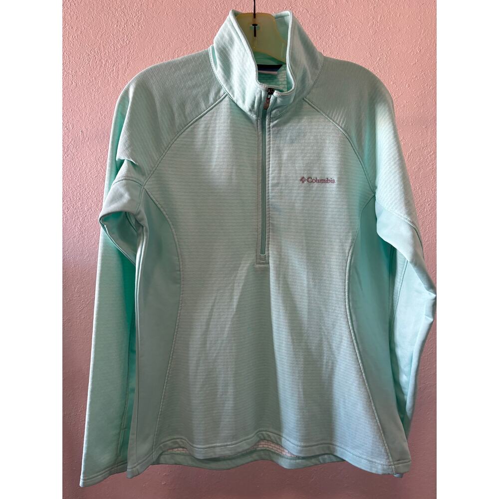 Columbia 1/2 Zip Athletic Pullover Mint Green